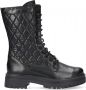 NIKKIE Pebbel Boots leren veterboots zwart - Thumbnail 1