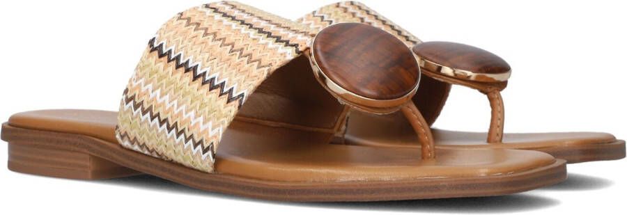 NOA HARMON Teenslippers Dames 9275 Maat: 38 Materiaal: Stro Kleur: Beige