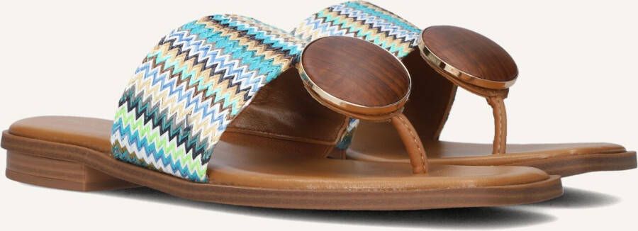 NOA HARMON Teenslippers Dames 9275 Maat: 38 Materiaal: Stro Kleur: Blauw