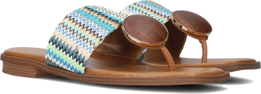 NOA HARMON Teenslippers Dames 9275 Maat: 39 Materiaal: Stro Kleur: Blauw