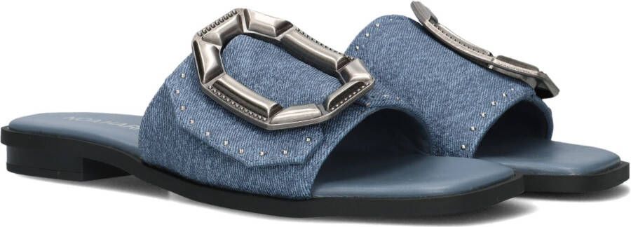 NOA HARMON Slippers Dames 9736 Maat: 39 Materiaal: Leer Kleur: Blauw