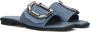 NOA HARMON Slippers Dames 9736 Maat: 39 Materiaal: Leer Kleur: Blauw - Thumbnail 1