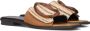 NOA HARMON Slippers Dames 9231 Maat: 36 Materiaal: Leatherlook Kleur: Camel - Thumbnail 1