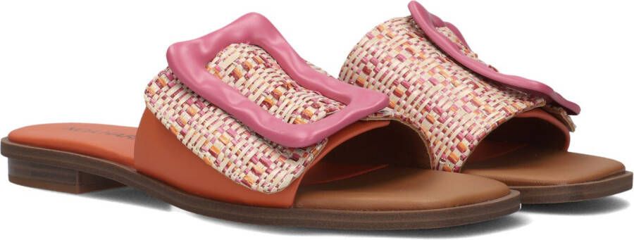 Noa Harmon Trendy Oranje Slippers met Multi-color Bovenwerk Multicolor Dames