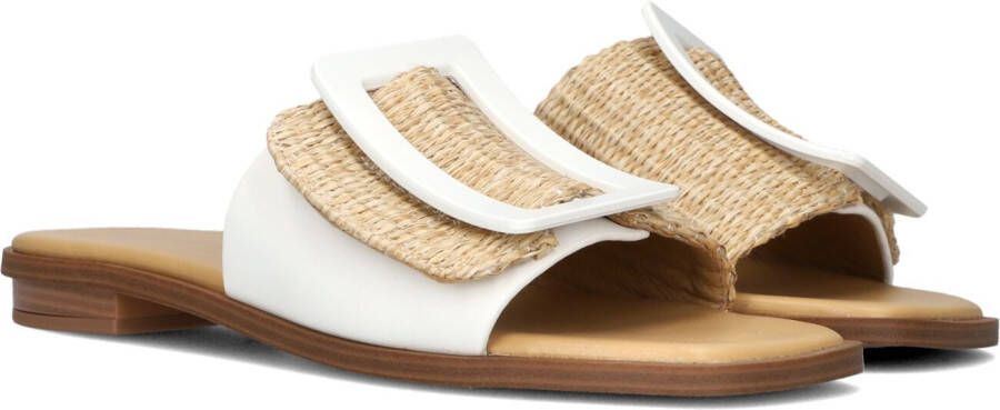 Noa Harmon Dames Leren Slippers Stijlvolle Zomer White Dames