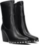 Noa Harmon 009095 Enkellaarsjes Enkelboots met rits Dames Zwart - Thumbnail 1