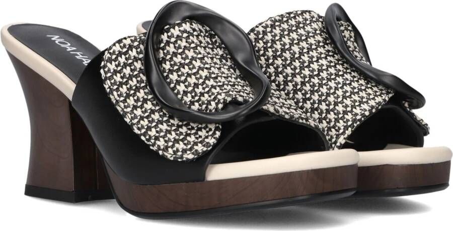 Noa Harmon Slippers Slides Dames 9660 Zwart wit