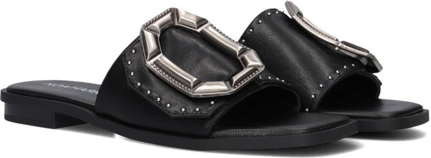 NOA HARMON Slippers Dames 9736 Maat: 37 Materiaal: Leer Kleur: Zwart