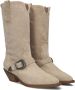 Notre-V 08-480 Cowboylaarzen Western Laarzen Dames Beige - Thumbnail 1