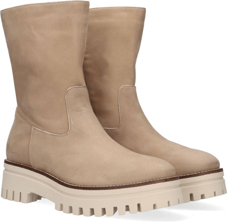 Notre-V 9030 Enkellaarsjes Enkelboots met rits Dames Beige