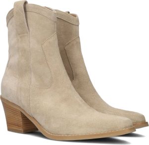 Bruin Tinten 06 373 Enkellaarsjes Enkelboots met rits Dames Beige