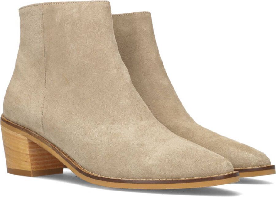 Bruin Tinten 139 2328 Enkellaarsjes Enkelboots met rits Dames Beige