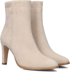Bruin Tinten bruiloft 27436 Enkellaarsjes Enkelboots met rits Dames Beige