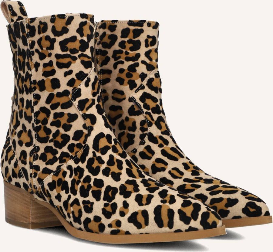 Notre-V 3231 Enkellaarsjes Enkelboots met rits Dames Beige