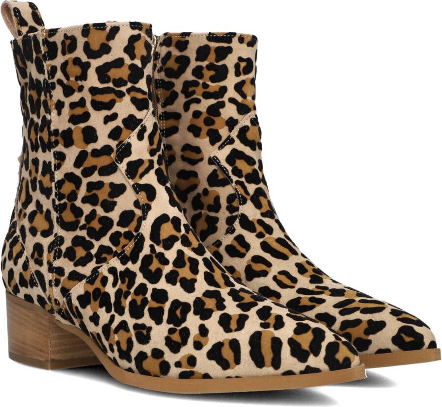 Notre-V 3231 Enkellaarsjes Enkelboots met rits Dames Beige
