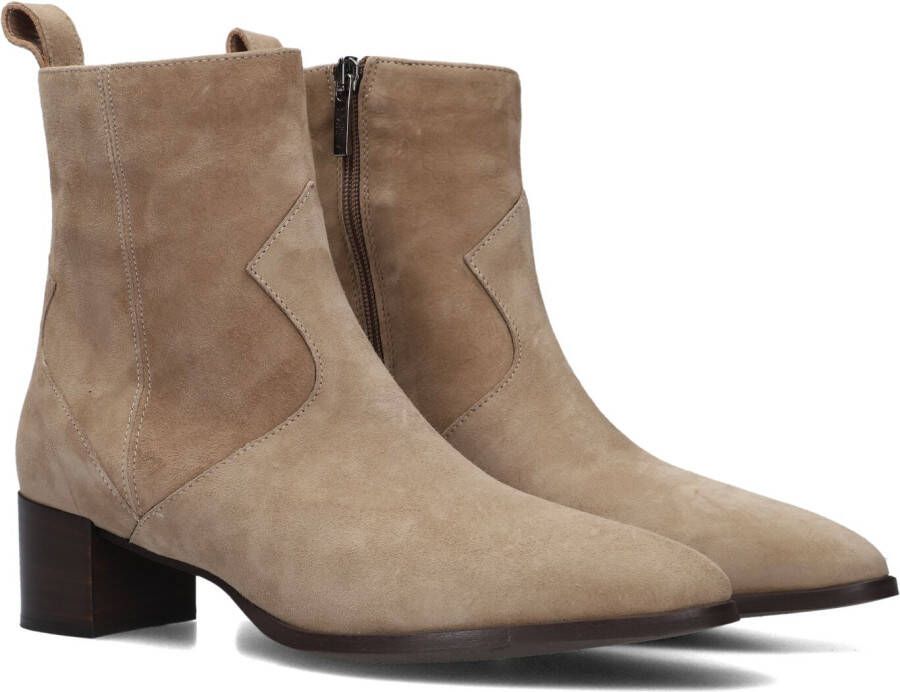 Notre-V 63231 Enkellaarsjes Enkelboots met rits Dames Beige