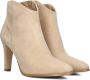 Notre-V 7433 Enkellaarsjes Enkelboots met rits Dames Beige - Thumbnail 1