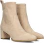 Notre-V 8543 Enkellaarsjes Enkelboots met rits Dames Beige - Thumbnail 1