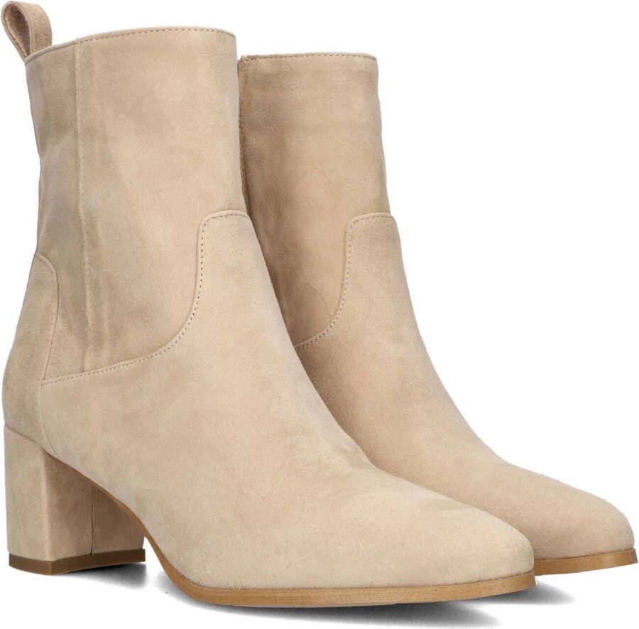 Notre-V 8543 Enkellaarsjes Enkelboots met rits Dames Beige