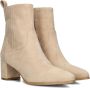 Notre-V 8543 Enkellaarsjes Enkelboots met rits Dames Beige - Thumbnail 1