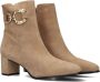 Notre-v Beige Suède Enkellaarsjes met Blokhak - Thumbnail 1