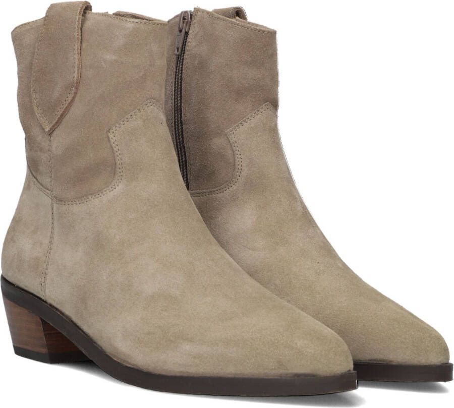 Notre-V Fru110 Enkellaarsjes Enkelboots met rits Dames Beige