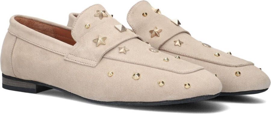 Bruin Tinten 9674 Loafers Instappers Dames Beige