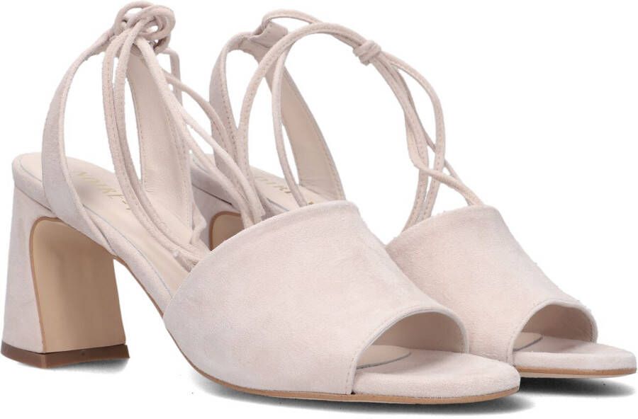 Notre-v Elegante Beige Sandaal met Blokhak Beige Dames