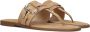 Bruin Tinten 22680 Teenslippers Zomer slippers Dames Beige - Thumbnail 1