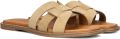 Notre-v Beige Zomerslippers met Vierkante Neus - Beige