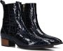 Notre-v Blauwe Enkellaarzen met Krokodillenpatroon Blue Dames - Thumbnail 1
