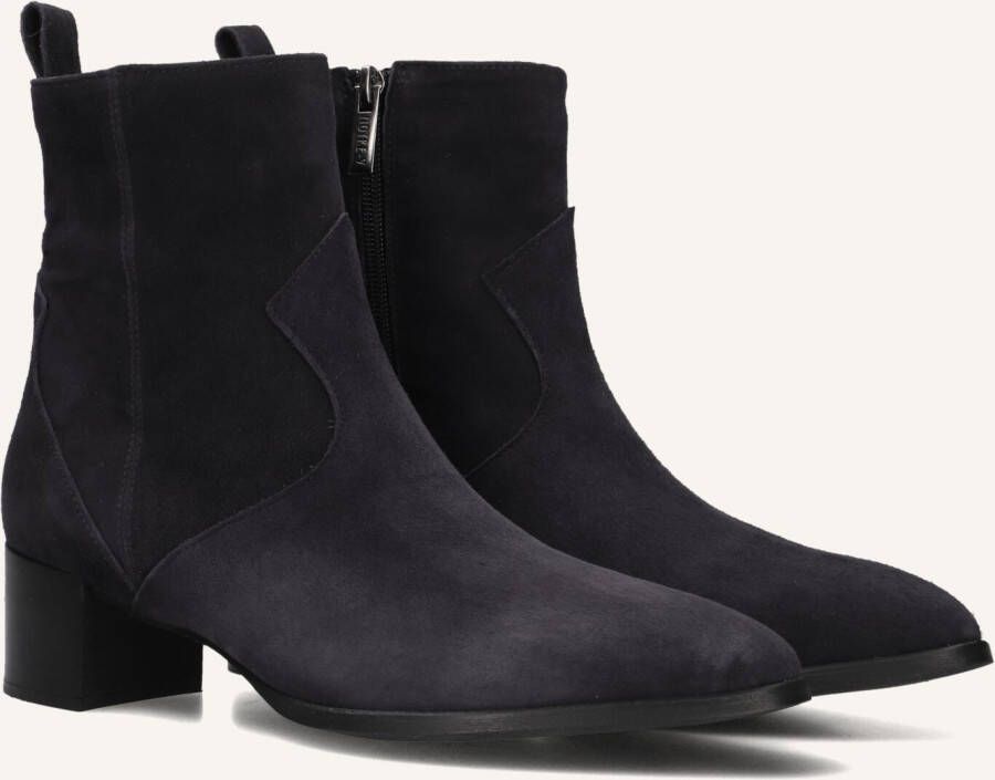 Notre-V 63231 Enkellaarsjes Enkelboots met rits Dames Blauw