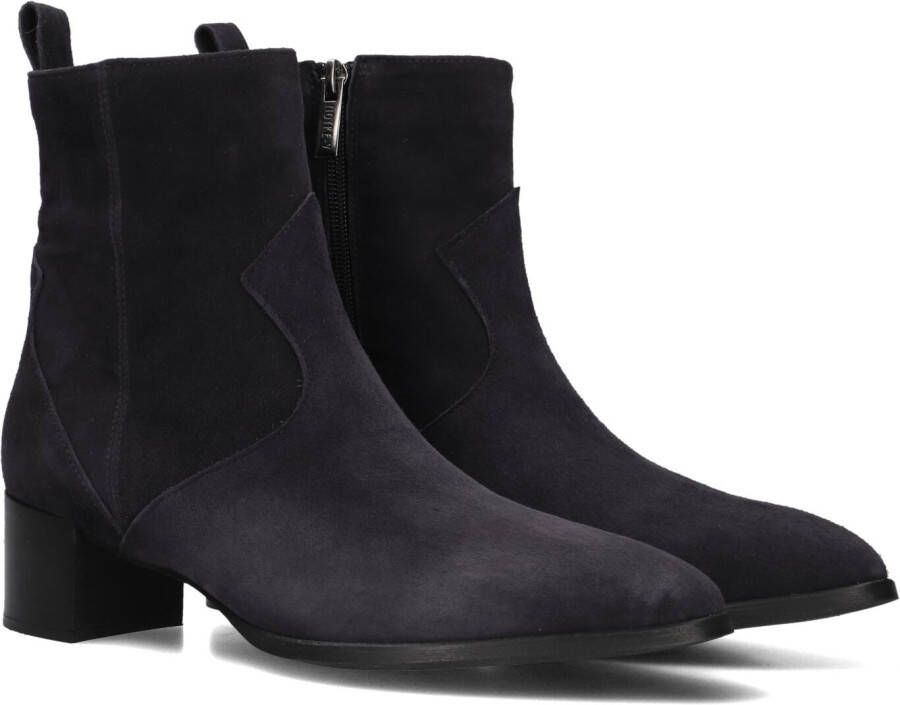 Notre-V 63231 Enkellaarsjes Enkelboots met rits Dames Blauw