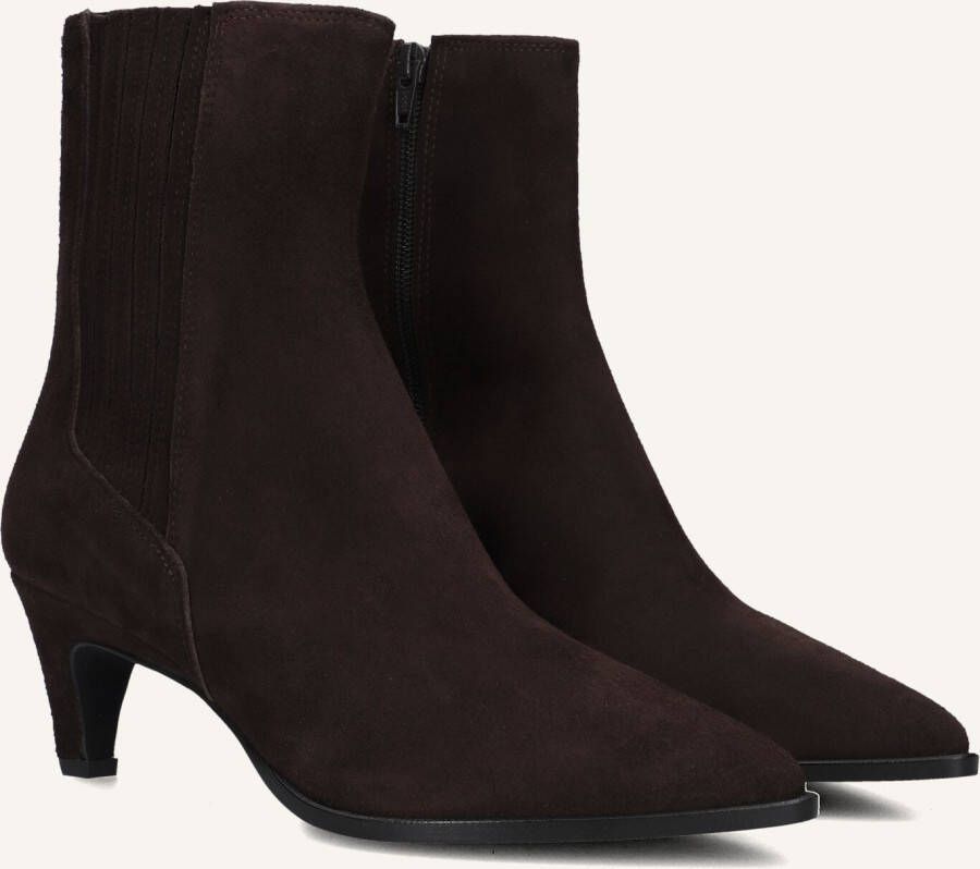 Notre-V 15225 Enkellaarsjes Enkelboots met rits Dames Bruin