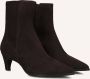 Notre-V 15225 Enkellaarsjes Enkelboots met rits Dames Bruin - Thumbnail 1
