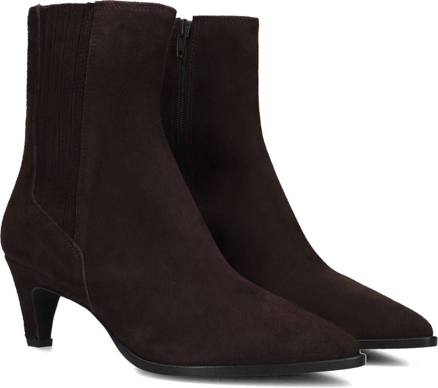 Notre-V 15225 Enkellaarsjes Enkelboots met rits Dames Bruin
