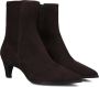 Notre-V 15225 Enkellaarsjes Enkelboots met rits Dames Bruin - Thumbnail 1