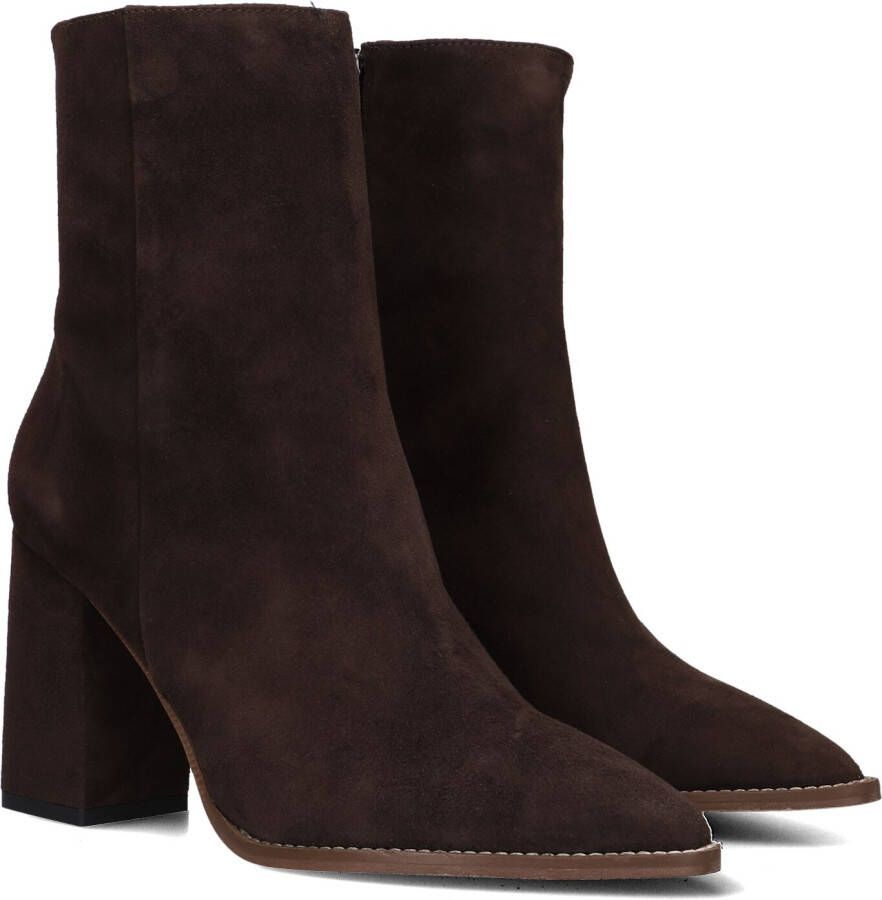 Notre-V 46936 Enkellaarsjes Enkelboots met rits Dames Bruin
