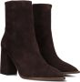 Notre-V 46936 Enkellaarsjes Enkelboots met rits Dames Bruin - Thumbnail 1