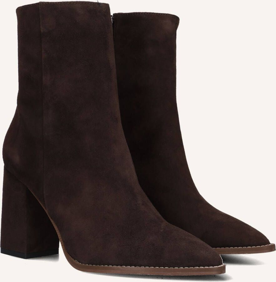 Notre-V 46936 Enkellaarsjes Enkelboots met rits Dames Bruin