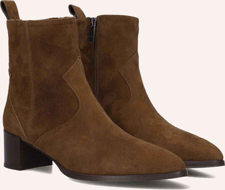 Notre-V 63231 Enkellaarsjes Enkelboots met rits Dames Bruin