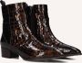 Notre-V 63231 Enkellaarsjes Enkelboots met rits Dames Bruin - Thumbnail 1