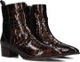 Notre-V 63231 Enkellaarsjes Enkelboots met rits Dames Bruin - Thumbnail 1
