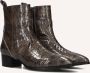 Notre-V 63231 Enkellaarsjes Enkelboots met rits Dames Bruin - Thumbnail 1