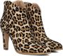 Notre-V 7433 Enkellaarsjes Enkelboots met rits Dames Bruin - Thumbnail 1