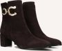 Notre-V 8558 Enkellaarsjes Enkelboots met rits Dames Bruin - Thumbnail 1