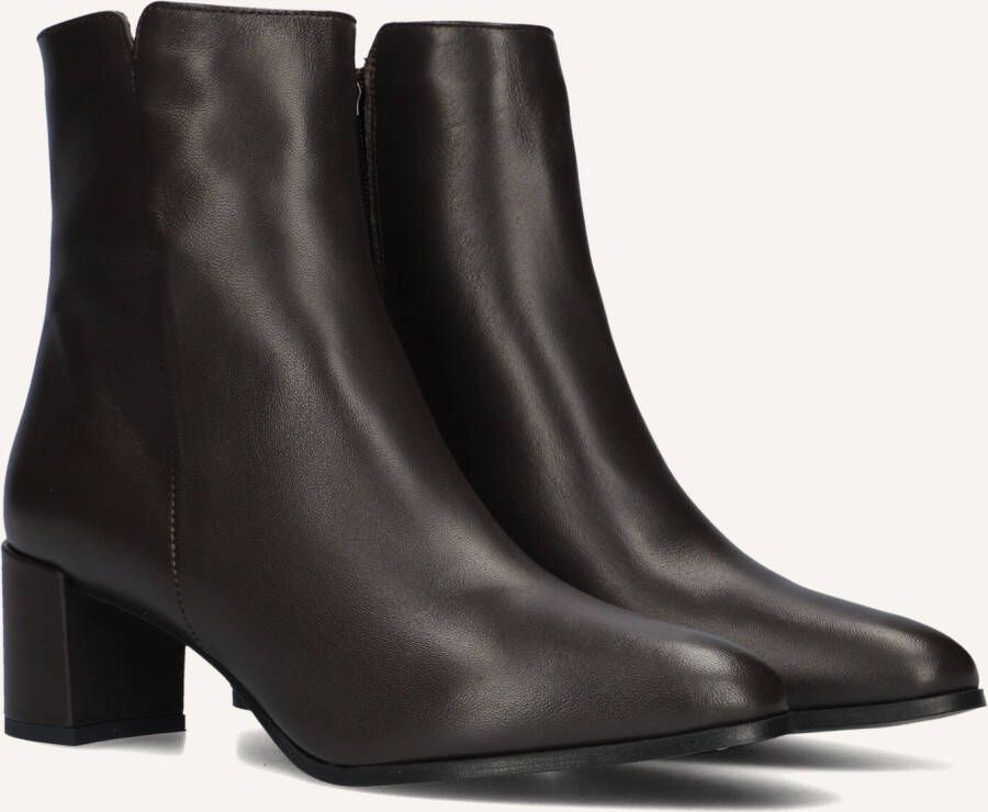 Notre-V 8560 Enkellaarsjes Enkelboots met rits Dames Bruin
