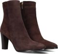 Notre-V 97436 Enkellaarsjes Enkelboots met rits Dames Bruin - Donkerbruin