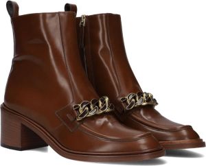 Chain Detail bruin Tinten B4816 Enkellaarsjes Enkelboots Dames Bruin