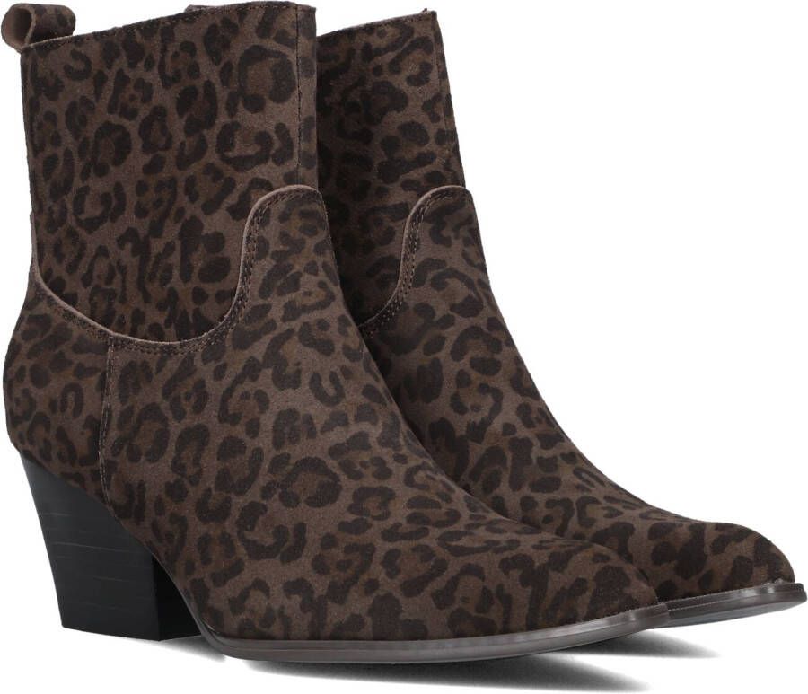 Notre-V Shn80672 Enkellaarsjes Enkelboots met rits Dames Bruin